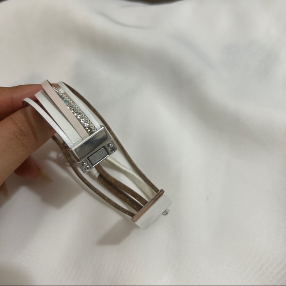 Vintage Tree Charm Stack Rope Multi Strands Silver Clip On Bracelet - Picture 5 of 9